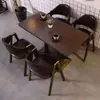 Juego de mesa y sillas retro en estilo industrial para bares, restaurantes occidentales, mesas de comedor para cafeterías, tiendas de té de leche, snack bars y restaurantes de barbacoa