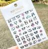 Nuevas calcomanías para uñas de panda gigante color láser dorado calcomanías para niños calcomanías para uñas de panda gigante ML153-167