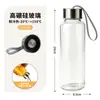 Artículos en Stock de Fábrica Dropshipping Vaso de Agua de Vidrio de Borosilicato Alto Tapa de Madera de Bambú Vaso para Jugo de Frutas Vaso para Bebidas Tapa de Acero Inoxidable Vaso para Café