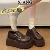 Zapatos Birkenstock de Piel Genuina, Zapatos de Suela Gruesa que Aumentan la Altura para Mujeres Bajitas, Zapatos de Vestir Individuales para Mujer Estilo Nuevo Primavera 2026, Zapatos Pequeños de Piel