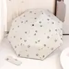 Paraguas Plegable Totalmente Automático para Mujer, Protección Solar, Doble Uso para Sol y Lluvia, Paraguas de Sol de Regalo al por Mayor con Logo, Recubrimiento Negro