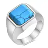 Anillo Versátil de Moda Simple Cuadrado de 13 mm Inlay de Diamante Oro 18K de Acero Inoxidable Transfronterizo Europeo y Americano Venta Caliente al por Mayor para Mujeres