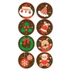 Adesivos de vela de Natal 500 folhas/rolo diâmetro 3,8cm Decoração de feriado de Natal presente adesivos de rótulo para vela