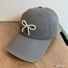 Gorra de béisbol de alta calidad con mariposa de perlas, lavada suave, para hombres y mujeres, estilo coreano, moderna, que combina con todo, con visera y que hace la cara pequeña