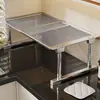Estante de almacenamiento de cocina expandible, estante multifuncional para condimentos del hogar, estante de almacenamiento en capas para arrocera y horno de microondas de encimera
