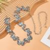 Cadena de Cintura Mariposa Turquesa Cinturón de Cadena Metálica Accesorio Joyería Estilo Étnico Moda Adorno de Cintura Versátil Vestido
