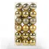 Bolas de Plástico Galvanizado 4cm Adornos de Bola Navideña Suministros Navideños Bolas Decorativas Coloridas Caja de Set para Árbol de Navidad Venta al por Mayor