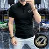 Qualidade da Entidade Novo Estilo Logotipo Personalizado High-end Light Luxury Camisa Polo Masculina Verão 2025 Manga Curta Llip Slim-fit Moda Europeia