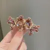 Grampo de Mola Borboleta de Ametista Coreano, Presilha de Cabelo Fashion com Strass para Meninas, Presilha de Nuca, Presilha Horizontal, Presilha de Rabo de Cavalo, Grampo de Cabelo