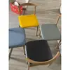 Silla de Comedor Nórdica Moderna Minimalista Silla de Comedor para Sala de Estar Taburete de Ocio para Escritorio con Respaldo Imitación Madera Maciza Arte de Hierro Silla Cuerno