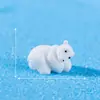 Paisaje Micro Mini Simulación Miniatura Figura de Oso Polar Accesorios de Decoración Bola de Cristal DIY Adornos Pequeños de Escritorio