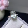 Anel de Cristal Verde Natural! Cristal Limpo! Fogo Super Forte! Especificações de Pedra Solta 10*14mm