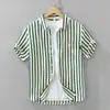 Camisa de Manga Corta Estampada Tie-dye Japonés de Verano para Hombre, Moda Artística Holgada Casual, Chaqueta de Alta Gama para Hombre