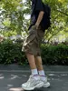 Marca de moda transfronteriza retro americano ropa de trabajo pantalones de paracaidista para hombre verano de alta gama pierna ancha holgados rectos casuales modernos