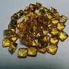 Citrino amarillo natural pequeño octagonal 6*6mm facetado corte de punta inferior transparente y limpio piedra suelta para accesorios de incrustación