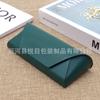 Estuche para gafas simple retro de cuero relleno hecho a mano de piel de vaca vieja miopía gafas de sol caja de almacenamiento logotipo imprimible estuche para gafas