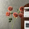 Flor de Loto Artificial de 5 Cabezas para Bodas, Fotografía de Hotel, Accesorios para Arreglos Florales, Flores Falsas para Salones de Banquetes y Decoraciones de Restaurantes, En Stock al por Mayor