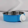Tazón para Mascotas de Fábrica al por Mayor Color Caramelo Acero Inoxidable Colgante Fijo Separado Tazón para Mascotas