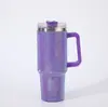 Taza de Coche Transfronteriza en Stock de 40 oz con Adornos de Pedrería, Taza Aislada con Asa y Popote, Taza de Hielo Grande para Coche