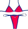 Nuevo Bikini de Dos Piezas Estilo Retro Europeo y Americano Bloque de Color Atado Estilo Chica Caliente para Vacaciones en la Playa