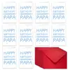Transfronteiriço Novo Conjunto de 10 Peças Tamanho Grande Cartão Dia dos Pais Feliz Aniversário Cartão de Agradecimento Conjunto de Envelopes Cartão Simples DIY