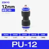 Conector de Tubo de Ar Pneumático Azul Ângulo Reto PV4 Passante Redutor PG Plástico Engate Rápido Conector Rápido PU6/8/10/12