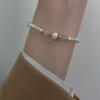 Pulsera de Perlas Barrocas con Cuentas de Jade Diseño Nicho Estilo Cool de Alta Gama Chica de Lujo Ligero