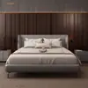 Hotel, B&B, Cama de Apartamento, Cama de Noche Acolchada de Lujo Ligero, Madera Maciza Remachada, Cama de Noche de Villa Acolchada