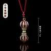 El colgante es de latón de nueve hilos con forma de mazo de diamante, joyería de cobre blanco estilo Xizang para hombres y mujeres, collar para amantes del cobre, mazo mágico