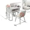 Conjunto de mesa y silla de manicura moderno, mesa de trabajo simple de estilo nórdico para salón de uñas, mesa de manicura de doble tapa de vidrio estilo japonés