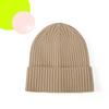 Chapéu de Tricô Cor Sólida Puro Estilo Coreano Processado e Personalizado Chapéu Quente de Lã Outono e Inverno Chapéu Frio Estampado Bordado Masculino Feminino