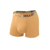 Atacado de Roupas Íntimas Masculinas Transfronteiriças Cinto Macio com Letras Hello Confortável Respirável Energético Boxer Masculino de Cintura Média