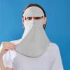 Máscara de Verão com Gancho de Orelha e Proteção Solar para Mulheres, Ciclismo ao Ar Livre, Véu Anti-UV, Protetor de Pescoço, Cobertura Facial Completa, Proteção Solar, Capuz de Seda Gelo