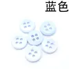 Botones de Resina Blanca Perlada con Grabado Láser en Stock, Botones de Cuatro Agujeros, Botones para Camisa, Botones para Camisa Polo, Colores Sólidos Coloridos