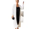 Chaqueta Suéter de Piel Sintética de Visón para Mujer en Otoño e Invierno Estilo Caliente Suave y Ceroso Blanco Largo Perezoso Peludo Cardigan de Piel Gruesa