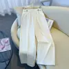 Pantalones Casuales de Cintura Alta Hechos a Medida para Mujer, Colección Primavera y Otoño 2026, Corte Holgado, Adelgazantes, Versátiles, Pierna Recta Ancha