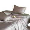 Juego de Cama de Verano de Color Sólido Lujo Ligero de Lyocell Tencel de Cuatro Piezas, Colcha Fina de Verano de Alta Gama, Suave, Fresca, Lavable, para Aire Acondicionado