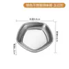 Prato Polygonal Estilo Coreano Aço Inoxidável 304 Molheira Prato para Temperos de Churrasco Dourado Espessado Doméstico Compartimento Único Molheira