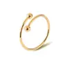 Anillo abierto de cruz negra de bola pequeña europeo y americano cos simple de doble bola anillo lindo joyería de comercio exterior ebay