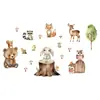Árbol de Hongos de Dibujos Animados Tocón Bosque Animales Pequeños Pegatinas de Pared Autoadhesivas Lindas Pegatinas de Decoración para Habitación de Niños Br93695