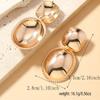 Nuevos Aretes de Metal Exagerados de Personalidad Transfronteriza Oro Negro de Venta Caliente Moda Combinable Popular en Internet