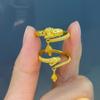 Anillo de cola de dragón del año del zodíaco de estilo chino para mujer, ligero, de lujo, con temperamento, dragón del zodíaco, regalo de Año Nuevo 2024, anillo ajustable