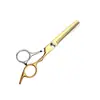 Tijeras Profesionales para Peluquería de Venta Caliente Transfronteriza en Acero Inoxidable Dorado y Plateado de 6 pulgadas para Uso en Casa, Tijeras Adelgazadoras