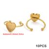 Soporte de anillo pulido de color acero inoxidable que retiene el color DIY Anillo Pinto anillo anillo cara del anillo horno oro incrustado perla soporte de anillo de apertura accesorios