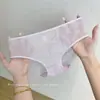 Rosa Sonho Púrpura~Calcinha de renda com laço sexy estilo francês, malha vazada de desejo puro, forro 100% algodão, calcinha feminina