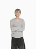 Ropa Mtl para Hombre Estilo Coreano Moda Ins Cuello Irregular 272g Estilo Perezoso Suéter Casual Superior