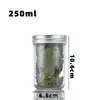 Frascos de Almacenamiento de Vidrio Transparente en Stock, Botellas de Vidrio Lisas, Frascos Mason, Frascos Sellados de Grado Alimenticio, Frascos para Mermelada, Al por Mayor