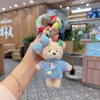 Bolsa Transversal Fofa de Suéter, Grampo de Cabelo de Pelúcia, Chaveiro de Carro com Desenho de Urso, Pingente de Bolsa de Boneca Fofo, Moderno e Criativo