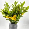 2025 Nova Árvore de Limão Artificial Flor de Seda Material Artesanato de Moldagem Adereços de Fotografia Plantas Verdes Decoração de Casa Cena