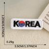 Etiqueta de bordado de computador Wappen Acessórios de roupas Adesivos de bordado Adesivos de bandeira da Coreia do Sul Acessórios de remendo Adesivos de pano
